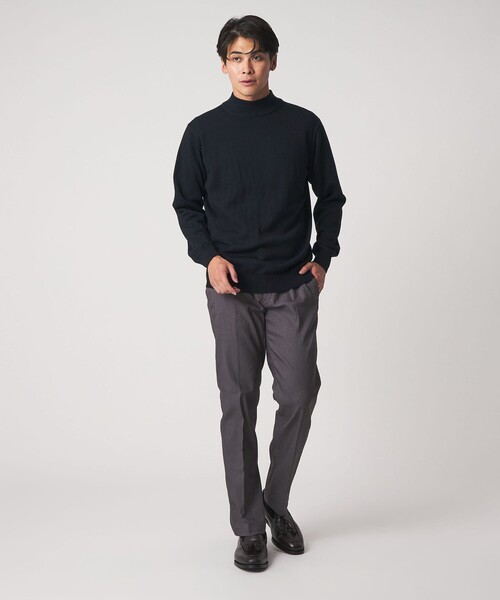 A DAY IN THE LIFE UNITED ARROWS(アデイインザライフユナイテッドアローズ)の「テンジク モックネック ニット-ウォッシャブル-<A DAY IN THE LIFE>(ニット/セーター・メンズ・ネイビー/ライトグレー/ブラック/ナチュラル/オフホワイト・S/M/L)」の8枚目の写真