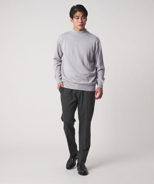 A DAY IN THE LIFE UNITED ARROWS(アデイインザライフユナイテッドアローズ)の「テンジク モックネック ニット-ウォッシャブル-<A DAY IN THE LIFE>(ニット/セーター・メンズ・ネイビー/ライトグレー/ブラック/ナチュラル/オフホワイト・S/M/L)」の11枚目の写真