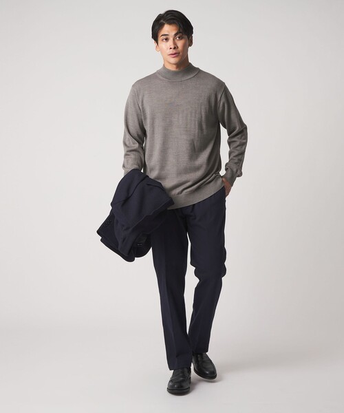 A DAY IN THE LIFE UNITED ARROWS(アデイインザライフユナイテッドアローズ)の「テンジク モックネック ニット-ウォッシャブル-<A DAY IN THE LIFE>(ニット/セーター・メンズ・ネイビー/ライトグレー/ブラック/ナチュラル/オフホワイト・S/M/L)」の13枚目の写真