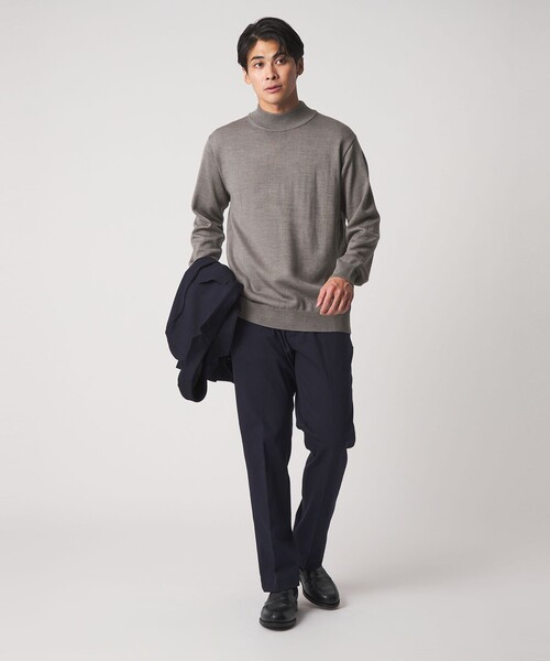 A DAY IN THE LIFE UNITED ARROWS(アデイインザライフユナイテッドアローズ)の「テンジク モックネック ニット-ウォッシャブル-<A DAY IN THE LIFE>(ニット/セーター・メンズ・ネイビー/ライトグレー/ブラック/ナチュラル/オフホワイト・S/M/L)」の14枚目の写真