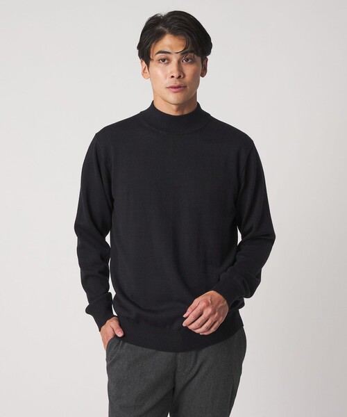 A DAY IN THE LIFE UNITED ARROWS(アデイインザライフユナイテッドアローズ)の「テンジク モックネック ニット-ウォッシャブル-<A DAY IN THE LIFE>(ニット/セーター・メンズ・ネイビー/ライトグレー/ブラック/ナチュラル/オフホワイト・S/M/L)」の15枚目の写真