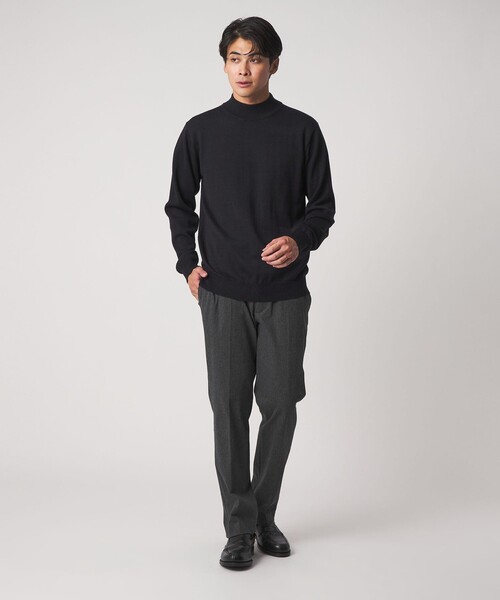 A DAY IN THE LIFE UNITED ARROWS(アデイインザライフユナイテッドアローズ)の「テンジク モックネック ニット-ウォッシャブル-<A DAY IN THE LIFE>(ニット/セーター・メンズ・ネイビー/ライトグレー/ブラック/ナチュラル/オフホワイト・S/M/L)」の16枚目の写真