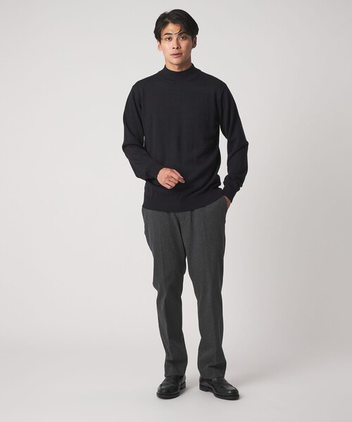 A DAY IN THE LIFE UNITED ARROWS(アデイインザライフユナイテッドアローズ)の「テンジク モックネック ニット-ウォッシャブル-<A DAY IN THE LIFE>(ニット/セーター・メンズ・ネイビー/ライトグレー/ブラック/ナチュラル/オフホワイト・S/M/L)」の17枚目の写真