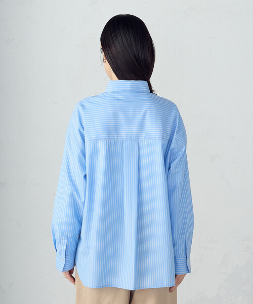 COMME CA ISM(コムサイズム)の「ブロード ボタンダウンシャツ(シャツ/ブラウス・レディース・ピンク/サックスブルー/ストライプ・MEDIUM/LARGE)」の19枚目の写真