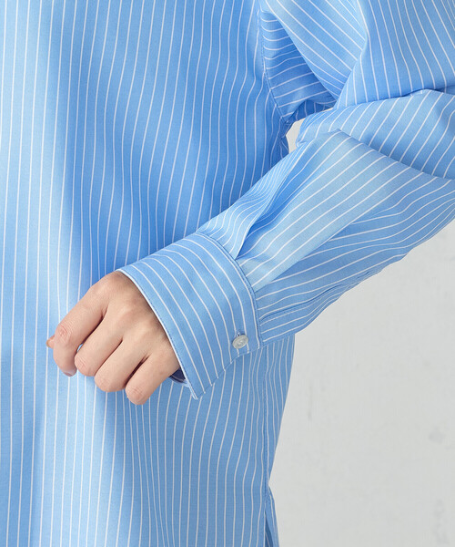 COMME CA ISM(コムサイズム)の「ブロード ボタンダウンシャツ(シャツ/ブラウス・レディース・ピンク/サックスブルー/ストライプ・MEDIUM/LARGE)」の21枚目の写真