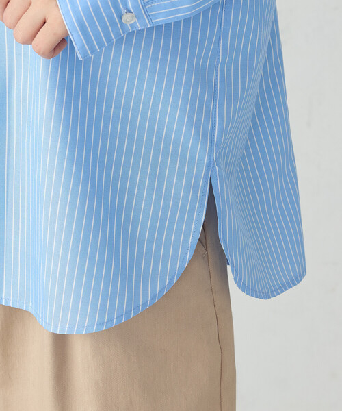 COMME CA ISM(コムサイズム)の「ブロード ボタンダウンシャツ(シャツ/ブラウス・レディース・ピンク/サックスブルー/ストライプ・MEDIUM/LARGE)」の22枚目の写真