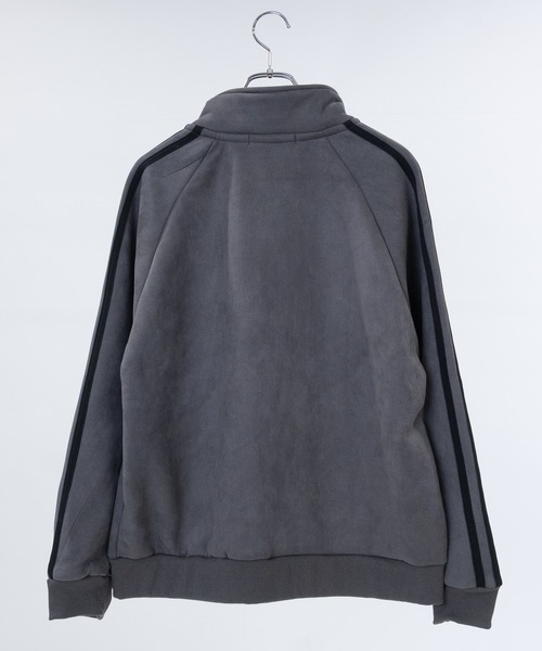 JOHN'S CLOSET（ジョンズクローゼット）の「【13】裏ボアスエード ボンディング刺繍 サイドライン トラックジャケット（ジャージ・メンズ・アイボリー/サックスブルー/チャコールグレー・MEDIUM/LARGE）」の5枚目の写真