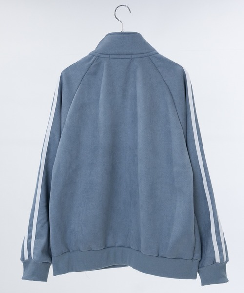 JOHN'S CLOSET（ジョンズクローゼット）の「【13】裏ボアスエード ボンディング刺繍 サイドライン トラックジャケット（ジャージ・メンズ・アイボリー/サックスブルー/チャコールグレー・MEDIUM/LARGE）」の6枚目の写真