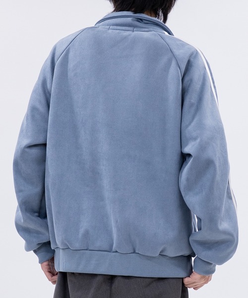 JOHN'S CLOSET（ジョンズクローゼット）の「【13】裏ボアスエード ボンディング刺繍 サイドライン トラックジャケット（ジャージ・メンズ・アイボリー/サックスブルー/チャコールグレー・MEDIUM/LARGE）」の21枚目の写真