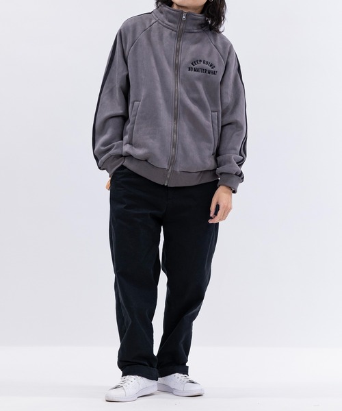 JOHN'S CLOSET（ジョンズクローゼット）の「【13】裏ボアスエード ボンディング刺繍 サイドライン トラックジャケット（ジャージ・メンズ・アイボリー/サックスブルー/チャコールグレー・MEDIUM/LARGE）」の16枚目の写真