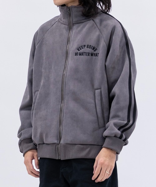 JOHN'S CLOSET（ジョンズクローゼット）の「【13】裏ボアスエード ボンディング刺繍 サイドライン トラックジャケット（ジャージ・メンズ・アイボリー/サックスブルー/チャコールグレー・MEDIUM/LARGE）」の14枚目の写真