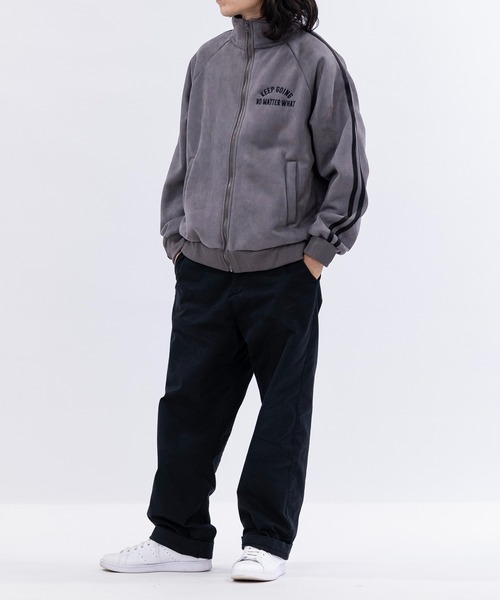 JOHN'S CLOSET（ジョンズクローゼット）の「【13】裏ボアスエード ボンディング刺繍 サイドライン トラックジャケット（ジャージ・メンズ・アイボリー/サックスブルー/チャコールグレー・MEDIUM/LARGE）」の17枚目の写真