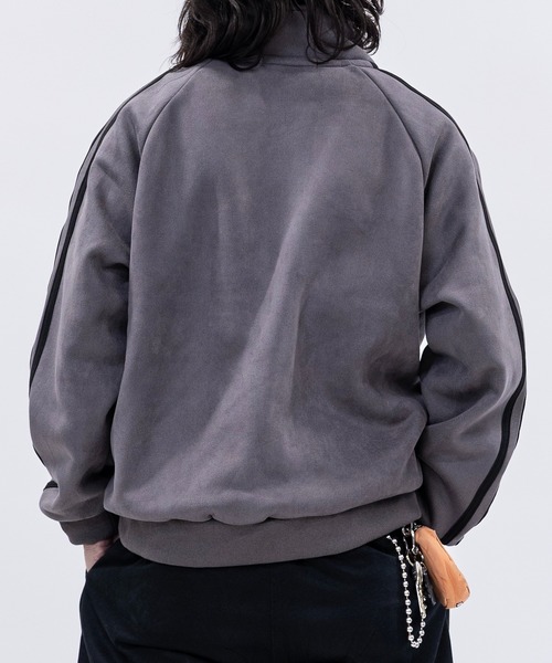 JOHN'S CLOSET（ジョンズクローゼット）の「【13】裏ボアスエード ボンディング刺繍 サイドライン トラックジャケット（ジャージ・メンズ・アイボリー/サックスブルー/チャコールグレー・MEDIUM/LARGE）」の15枚目の写真