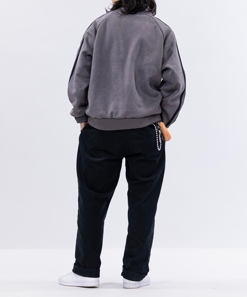 JOHN'S CLOSET（ジョンズクローゼット）の「【13】裏ボアスエード ボンディング刺繍 サイドライン トラックジャケット（ジャージ・メンズ・アイボリー/サックスブルー/チャコールグレー・MEDIUM/LARGE）」の18枚目の写真