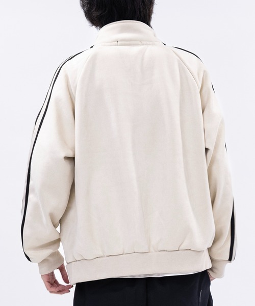 JOHN'S CLOSET（ジョンズクローゼット）の「【13】裏ボアスエード ボンディング刺繍 サイドライン トラックジャケット（ジャージ・メンズ・アイボリー/サックスブルー/チャコールグレー・MEDIUM/LARGE）」の9枚目の写真