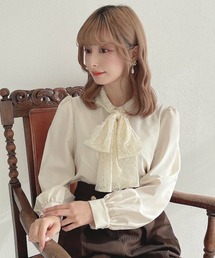 F i.n.t | スカラップレースボウタイシャツ(シャツ/ブラウス)