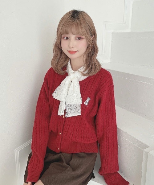 F i.n.t(フィント)の「スカラップレースボウタイシャツ/fint フィント(シャツ/ブラウス・レディース・オフホワイト/アイボリー・FREE)」の11枚目の写真