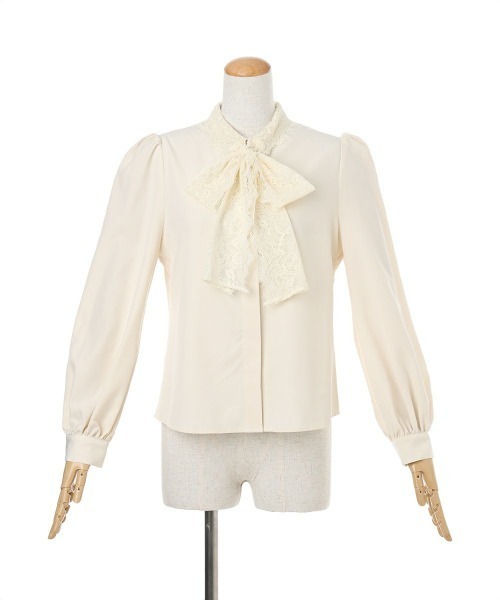 F i.n.t(フィント)の「スカラップレースボウタイシャツ/fint フィント(シャツ/ブラウス・レディース・オフホワイト/アイボリー・FREE)」の16枚目の写真