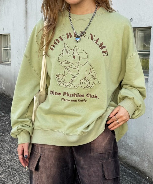 セール】Dino Plushies Club刺しゅうプルオーバー（Tシャツ/カットソー