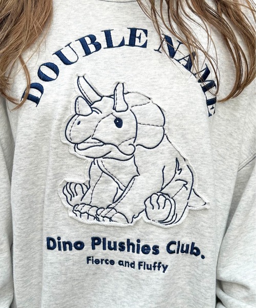 DOUBLE NAME（ダブルネーム）の「Dino Plushies Club刺しゅうプルオーバー（Tシャツ/カットソー・レディース・グリーン/ライトグレー/オフホワイト・FREE）」の22枚目の写真