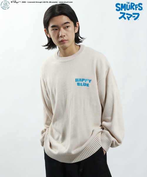 BAYFLOW（ベイフロー）の「【THE SMURFS/スマーフ】ジャガードニットプルオーバー（ニット/セーター・メンズ・オフホワイト/イエロー/ブラック・LARGE/MEDIUM）」の5枚目の写真