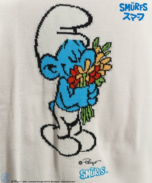 BAYFLOW（ベイフロー）の「【THE SMURFS/スマーフ】ジャガードニットプルオーバー（ニット/セーター・メンズ・オフホワイト/イエロー/ブラック・LARGE/MEDIUM）」の7枚目の写真