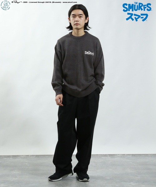 BAYFLOW（ベイフロー）の「【THE SMURFS/スマーフ】ジャガードニットプルオーバー（ニット/セーター・メンズ・オフホワイト/イエロー/ブラック・LARGE/MEDIUM）」の8枚目の写真