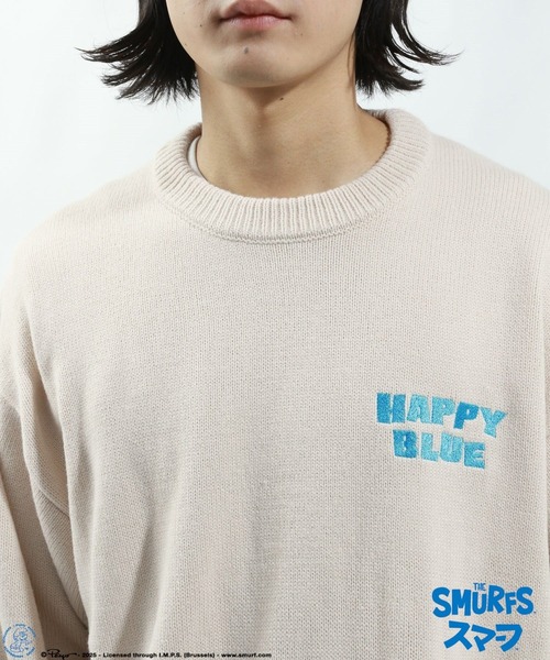 BAYFLOW（ベイフロー）の「【THE SMURFS/スマーフ】ジャガードニットプルオーバー（ニット/セーター・メンズ・オフホワイト/イエロー/ブラック・LARGE/MEDIUM）」の16枚目の写真