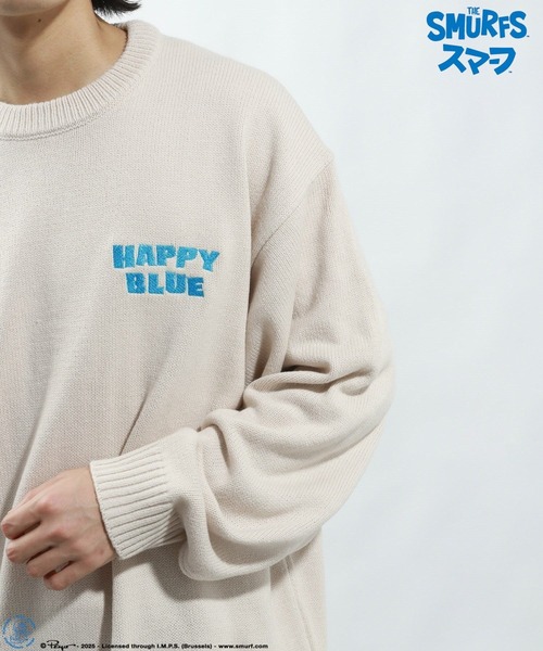 BAYFLOW（ベイフロー）の「【THE SMURFS/スマーフ】ジャガードニットプルオーバー（ニット/セーター・メンズ・オフホワイト/イエロー/ブラック・LARGE/MEDIUM）」の17枚目の写真