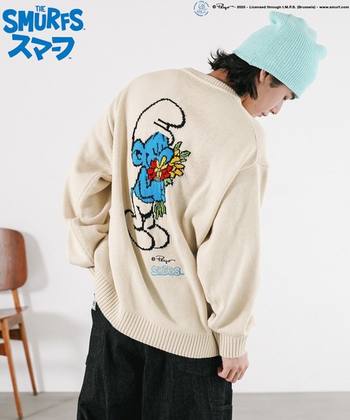 BAYFLOW（ベイフロー）の「【THE SMURFS/スマーフ】ジャガードニットプルオーバー（ニット/セーター・メンズ・オフホワイト/イエロー/ブラック・LARGE/MEDIUM）」の21枚目の写真