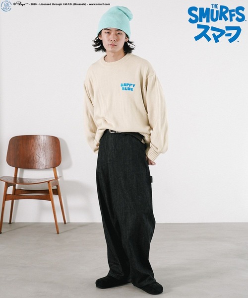 BAYFLOW（ベイフロー）の「【THE SMURFS/スマーフ】ジャガードニットプルオーバー（ニット/セーター・メンズ・オフホワイト/イエロー/ブラック・LARGE/MEDIUM）」の19枚目の写真