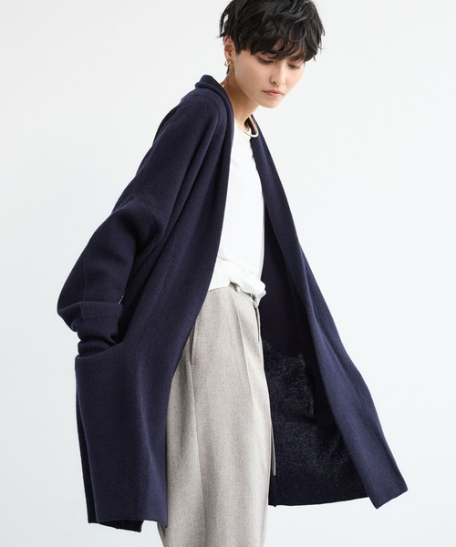 BARNYARDSTORM(バンヤードストーム)の「BARNYARDSTORM / カシミヤ混コーディガン(カーディガン/ボレロ・レディース・ベージュ/ネイビー・FREE)」の6枚目の写真