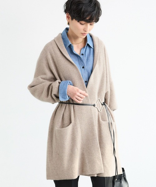 BARNYARDSTORM(バンヤードストーム)の「BARNYARDSTORM / カシミヤ混コーディガン(カーディガン/ボレロ・レディース・ベージュ/ネイビー・FREE)」の15枚目の写真