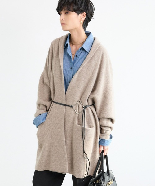 BARNYARDSTORM(バンヤードストーム)の「BARNYARDSTORM / カシミヤ混コーディガン(カーディガン/ボレロ・レディース・ベージュ/ネイビー・FREE)」の16枚目の写真