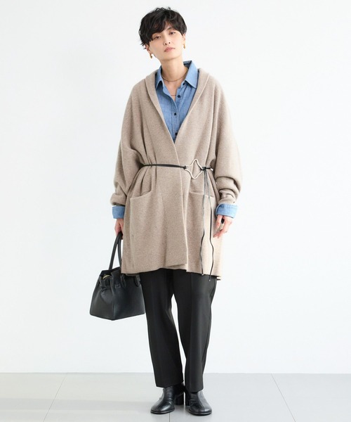 BARNYARDSTORM(バンヤードストーム)の「BARNYARDSTORM / カシミヤ混コーディガン(カーディガン/ボレロ・レディース・ベージュ/ネイビー・FREE)」の17枚目の写真