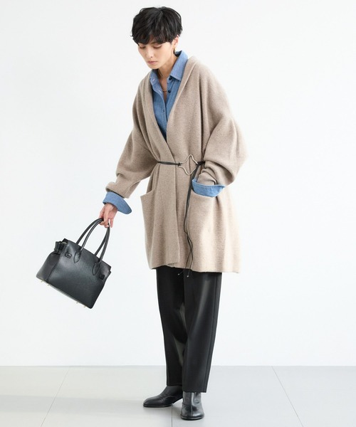 BARNYARDSTORM(バンヤードストーム)の「BARNYARDSTORM / カシミヤ混コーディガン(カーディガン/ボレロ・レディース・ベージュ/ネイビー・FREE)」の18枚目の写真