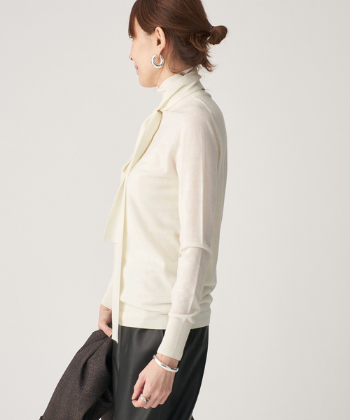 VERMEIL par iena(ヴェルメイユパーイエナ)の「LE PETIT PULLE ル プティ プレ highneck sweater 1251055(ニット/セーター・レディース・アイボリー/ブラック・FREE)」の8枚目の写真