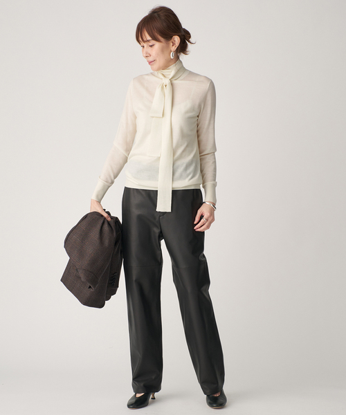 VERMEIL par iena(ヴェルメイユパーイエナ)の「LE PETIT PULLE ル プティ プレ highneck sweater 1251055(ニット/セーター・レディース・アイボリー/ブラック・FREE)」の10枚目の写真
