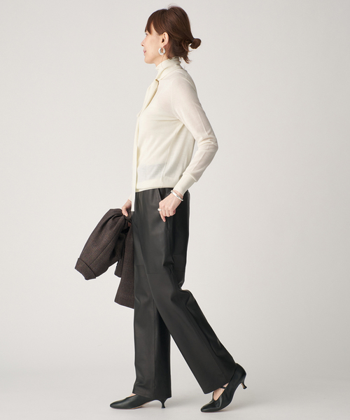 VERMEIL par iena(ヴェルメイユパーイエナ)の「LE PETIT PULLE ル プティ プレ highneck sweater 1251055(ニット/セーター・レディース・アイボリー/ブラック・FREE)」の11枚目の写真