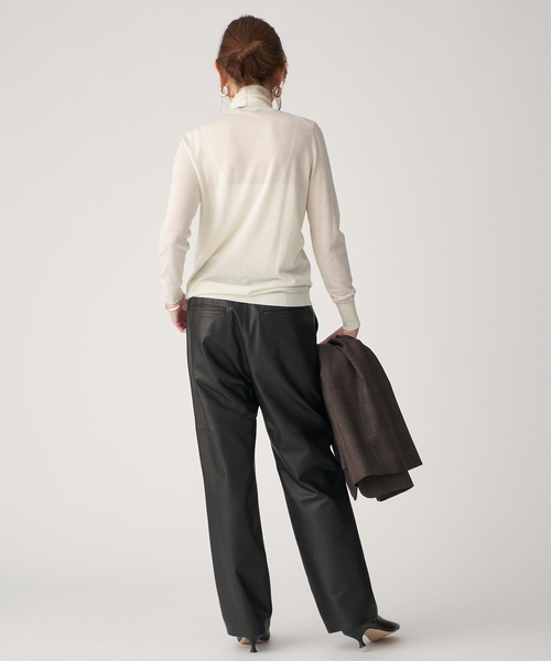 VERMEIL par iena(ヴェルメイユパーイエナ)の「LE PETIT PULLE ル プティ プレ highneck sweater 1251055(ニット/セーター・レディース・アイボリー/ブラック・FREE)」の12枚目の写真