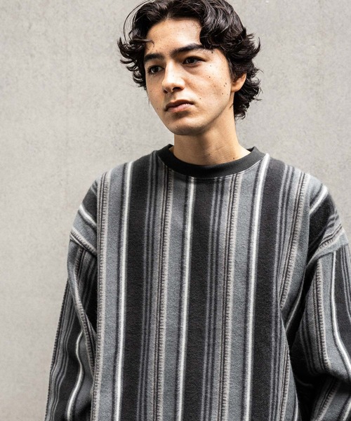 ❋maaです❋ セール】起毛ストライププルオーバー（Tシャツ/カットソー）｜niko and