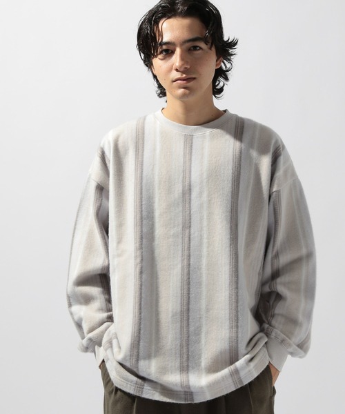 セール】起毛ストライププルオーバー（Tシャツ/カットソー）｜niko and