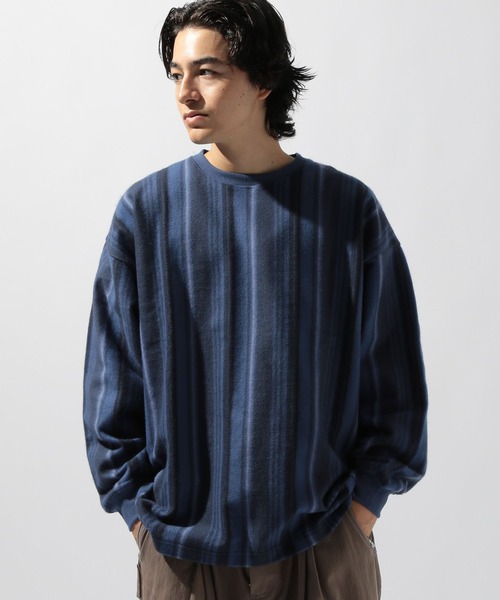 セール】起毛ストライププルオーバー（Tシャツ/カットソー）｜niko and