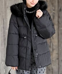 rps（アールピーエス）の「ベルト付き中綿フードフェイクファーミドルコート（その他アウター）」