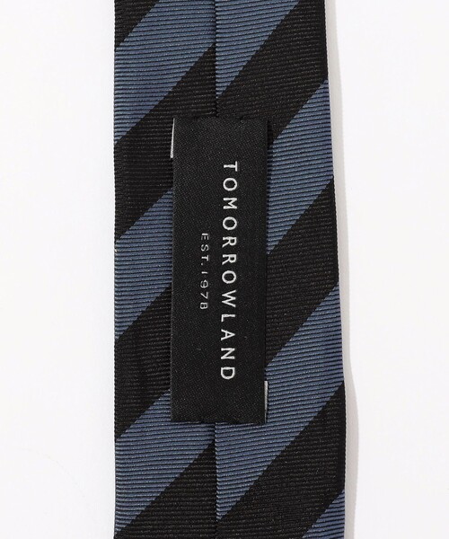 TOMORROWLAND シルク レジメンタルストライプ ナローネクタイ