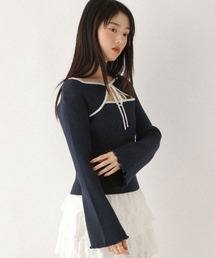 2WAYフロントカットアウトニット　608404