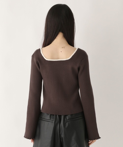 Heather(ヘザー)の「2WAYフロントカットアウトニット 608404(ニット/セーター・レディース・ネイビー/アイボリー/ブラウン・FREE)」の22枚目の写真