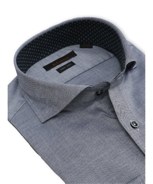 m.f.editorial(エムエフエディトリアル)の「ワイシャツ メンズ ストレッチ イージーアイロン 綿混 カッタウェイ 長袖 ビジネス ドレス NEWスタンダードフィット(ビジネスシャツ・メンズ・ブルー・首回り37cm-裄丈80cm/首回り39cm-裄丈80cm/首回り39cm-裄丈84cm/首回り43cm-裄丈82cm/首回り43cm-裄丈86cm/首回り41cm-裄丈82cm/首回り41cm-裄丈86cm)」の7枚目の写真