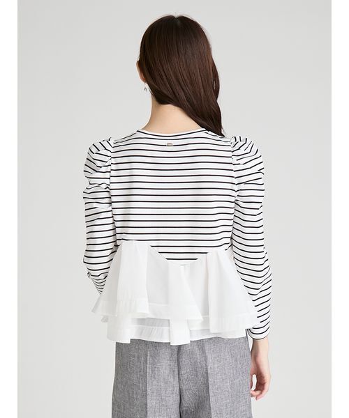 ペプラムドッキングカットトップス（Tシャツ/カットソー）｜CELFORD