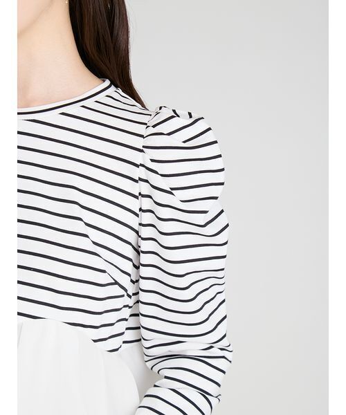 ペプラムドッキングカットトップス（Tシャツ/カットソー）｜CELFORD